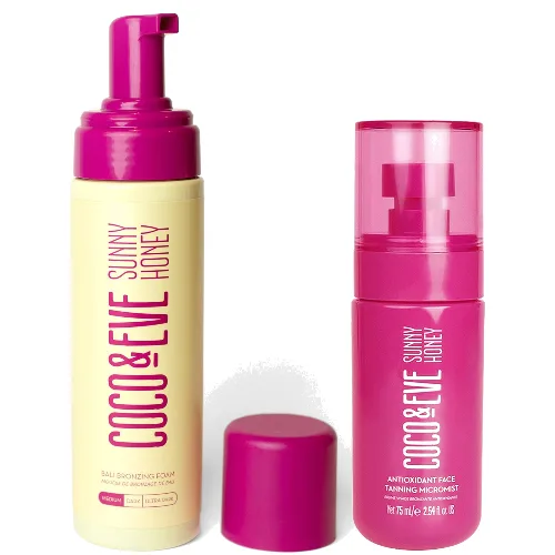 Coco & Eve Bali Bronzing Foam and Face Tanning Micromist Bundle (Various Shades) - Medium
