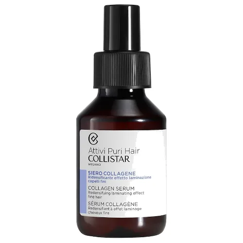 Collistar Attivi Puri COLLAGEN SERUM - Zagęszczające i Laminujące Olejki i serum do włosów 100 ml