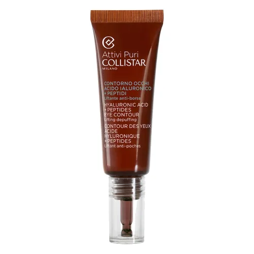 Collistar Attivi Puri HYALURONIC ACID + PEPTIDES EYE CONTOUR - Liftingujący Żel-Serum Kremy pod oczy 15 ml Damski