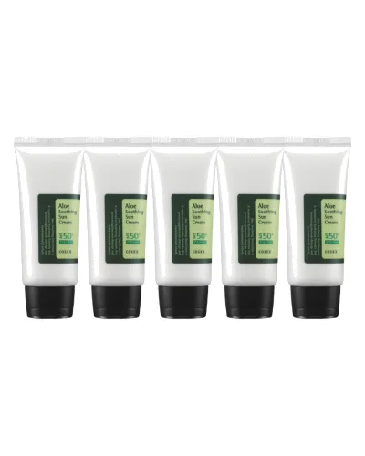 COSRX - Aloe Soothing Sun Cream SPF50+ PA+++ - 50ml (5szt.) Set