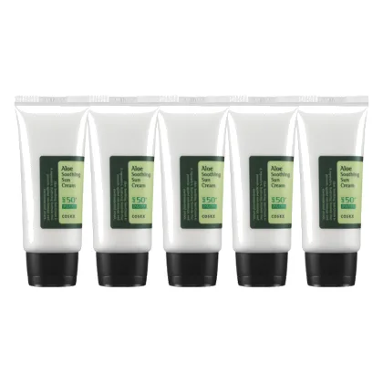 COSRX - Aloe Soothing Sun Cream SPF50+ PA+++ - 50ml (5szt.) Set