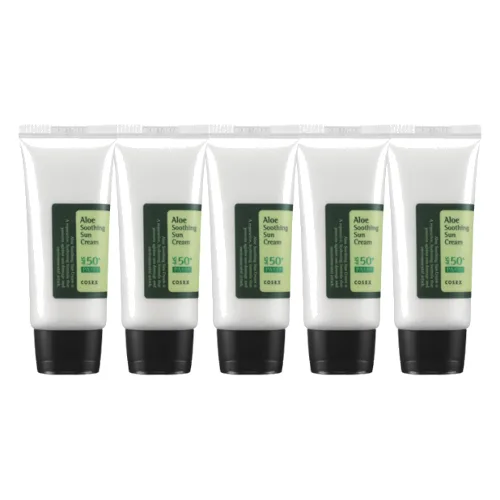 COSRX - Aloe Soothing Sun Cream SPF50+ PA+++ - 50ml (5szt.) Set