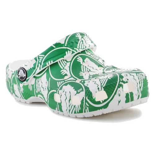 Crocs Classic Duke Print Clog K 210007-3WH Green Ivy
