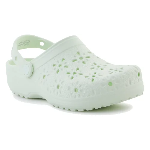 Crocs Classic Floral Cut Out Clog 210927-3YH Jade Tint