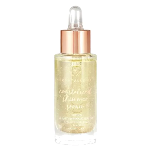 Crystallove Clear quartz shimmer serum – serum do twarzy z kryształem górskim i opuncją figową Serum nawilżające 30 ml Damski