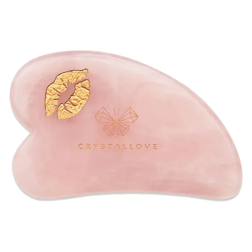 Crystallove CRYSTALLOVE Płytka do masażu twarzy gua sha z kwarcu różowego SELFLOVE Urządzenia do masażu twarzy 1 ct Damski