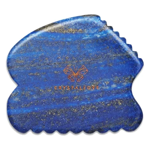 Crystallove Lapis lazuli CONTOUR GUA SHA – płytka do masażu twarzy gua sha z lapisu lazuli Urządzenia do masażu twarzy 1 ct Damski