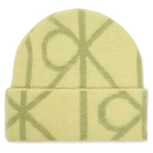 Czapka Calvin Klein Emblem Aop Brushed LV04D8071G Zielony