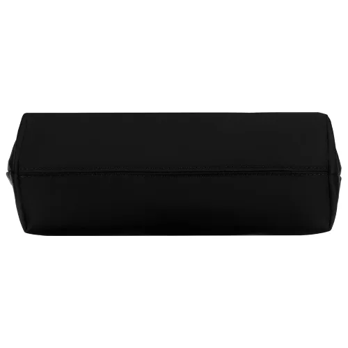 Czarna, duża shopperka damska z nylonu, mieszcząca format A4 i zamykana klipsem magnetycznym - Peterson