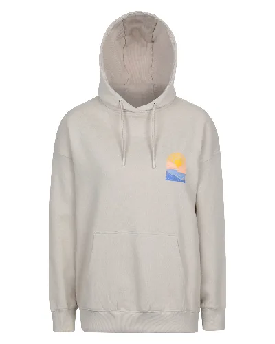 Damska bluza z kapturem Cornwall o luźnym kroju - Beige