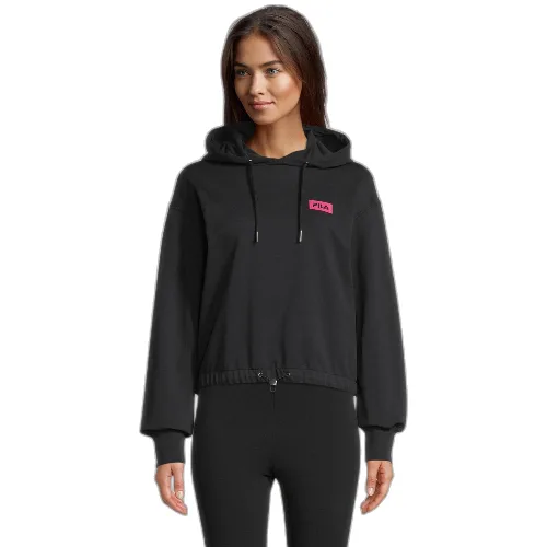 Damska bluza z kapturem crop top Fila Burdur