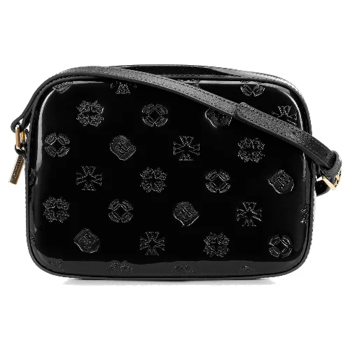 Damska crossbody ze skóry lakierowanej czarna