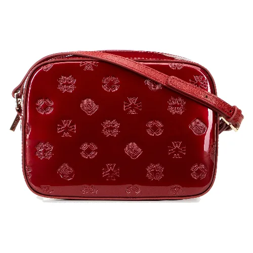 Damska crossbody ze skóry lakierowanej czerwona