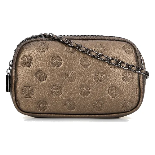 Damska crossbody ze skóry na łańcuszku złota
