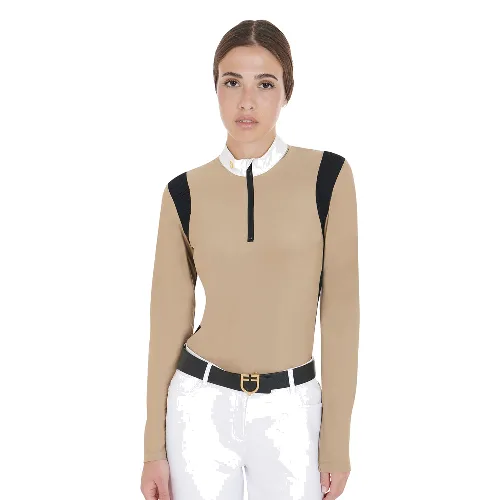 Damska koszulka polo slim fit z technicznej tkaniny