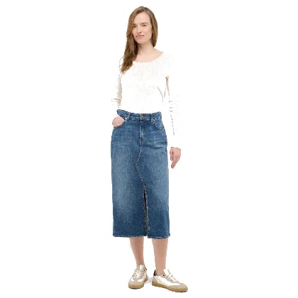 Damska Spódnica Maxi Mustang Style Eureka Denim Skirt Denim Blue 1016941 5000 582