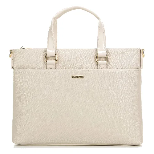 Damska torba na laptopa 13’’ z ekoskóry beżowa