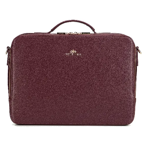 Damska torba na laptopa 15" dwukomorowa bordowa