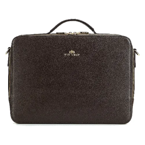Damska torba na laptopa 15" dwukomorowa ciemny brąz