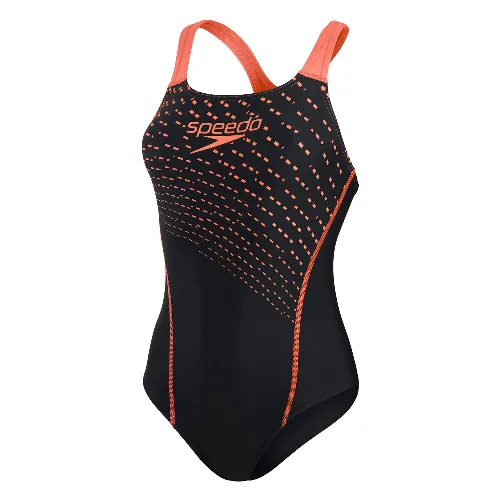 Damski 1-częściowy kostium kąpielowy z logo Speedo Eco Medley Medalist