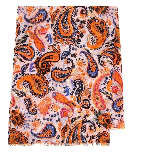 Damski szal w motyw paisley multikolor