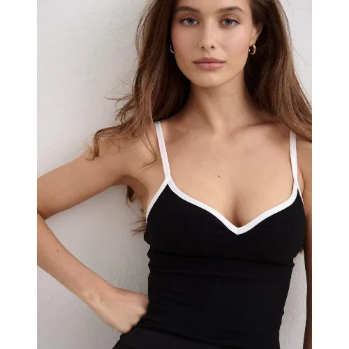 Damski top second skin, szybkoschnący, wyjmowane wkładki Sense Contour czarny