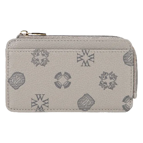 Damskie etui na karty z imitacji skóry szare