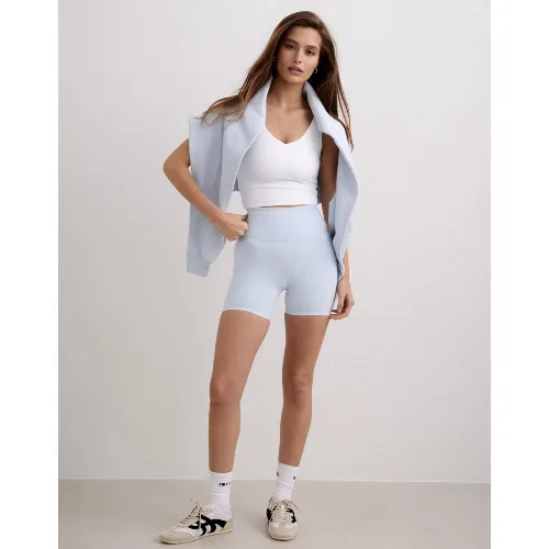 Damskie kolarki squat proof, midi, second skin, wysoki stan Sense błękitne