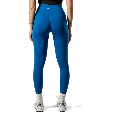 Damskie legginsy bezszwowe z wysokim stanem na fitness - niebieski