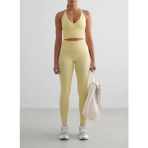 Damskie legginsy invisible scrunch, squat proof Shape Seamless żółte