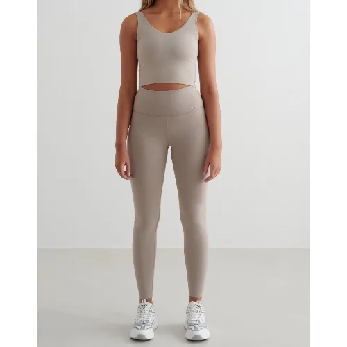 Damskie legginsy wysoki stan, odprowadzające pot, squat proof Sense Tall beżowe