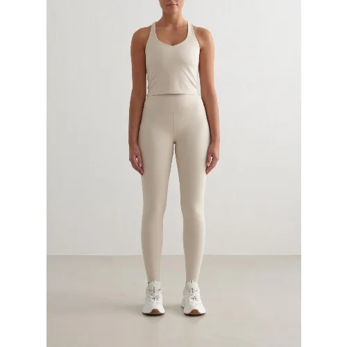 Damskie legginsy z wysokim stanem, squat proof modelujące Sculpting Fit beżowe