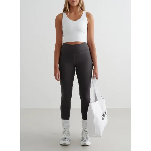 Damskie leginsy wysoki stan, squat proof, szybkoschnące Sense ciemnoszary