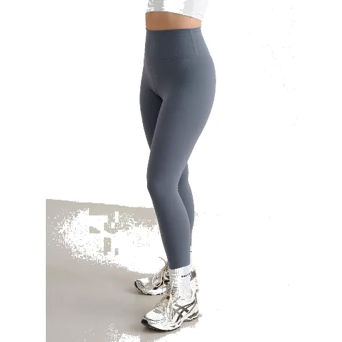 Damskie leginsy wysoki stan, squat proof, szybkoschnące Sense sztormowy błękit