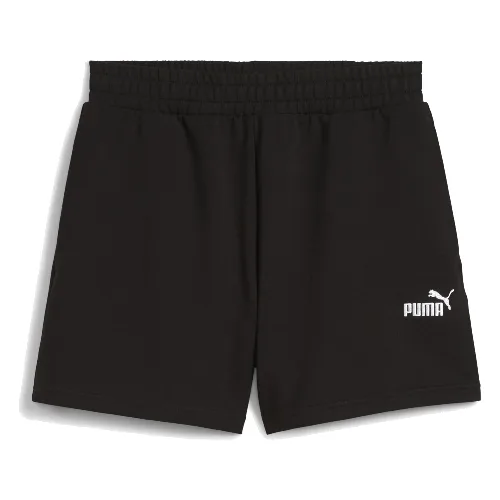 Damskie lekkie szorty z wysokim stanem i małym logo No.1 ESS 4" PUMA Black