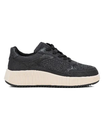 Damskie sneakersy na platformie czarne