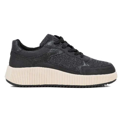 Damskie sneakersy na platformie czarne