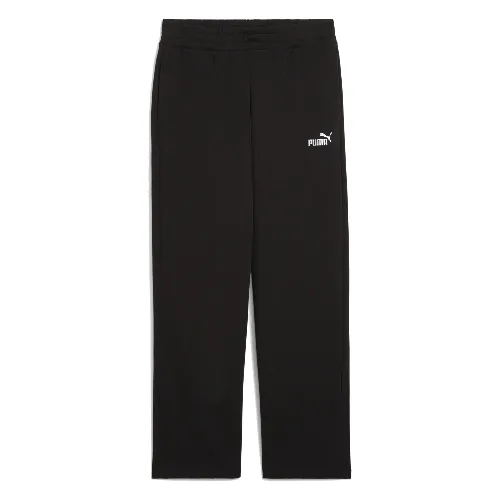 Damskie spodnie z prostymi nogawkami i małym logo No. 1 ESS Comfort PUMA Black