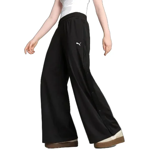 damskie Trousers Puma Wardrobe Ess Low Rise Popper Pants