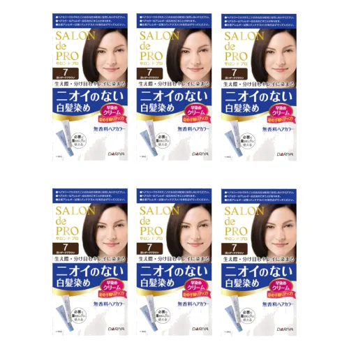 Dariya Salon De Pro - Hair Color Cream - 1pudełko - 7 Deep dark brown (6szt.) Set