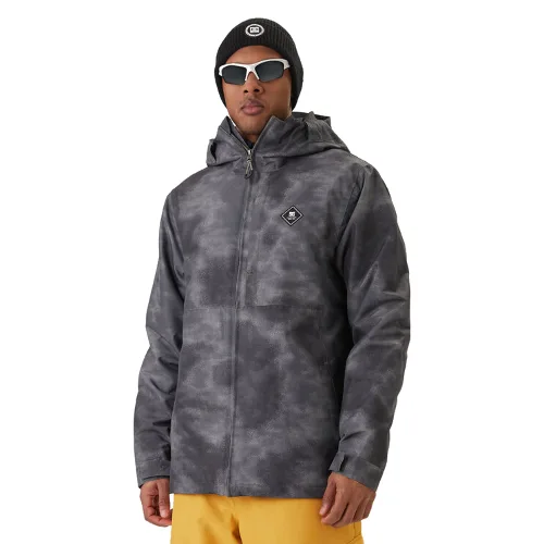 DC Shoes Kurtka narciarska Basis Print ADYTJ03081 Szary Regular Fit