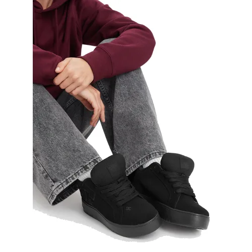 DC Shoes Sneakersy EO-COURT GRAFFIK PLATFORM DC02422002 Czarny