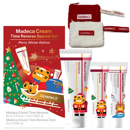 [Deal]CENTELLIAN 24 - Wesoła zimowa edycja - 1 zestaw (4 szt.) - krem ​​Madeca Time Reverse Season 7 (80 ml + 15 ml) + krem...
