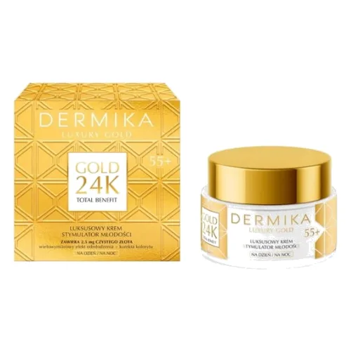 DERMIKA Luxury Gold Luksusowy Krem Stymulator Młodości 55+ 50ml