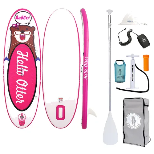 Deska SUP Padle Board dziecięca FunWater Tuxedo Sailor 2,4m (różowa)