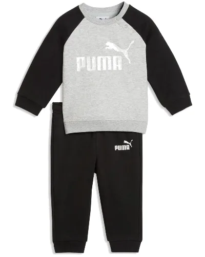 dla dzieci Hood Puma Minicats Ess Raglan Crew Set Fl Inf