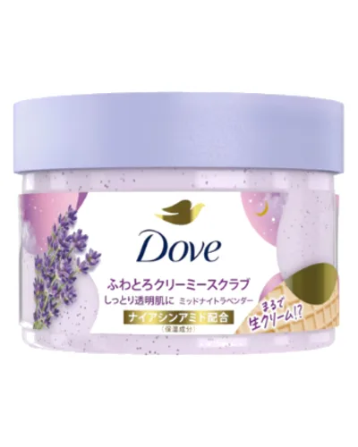 Dove Japan - Puszysty kremowy peeling - 298g - Midnight Lavender