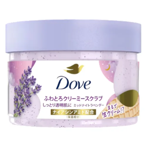 Dove Japan - Puszysty kremowy peeling - 298g - Midnight Lavender