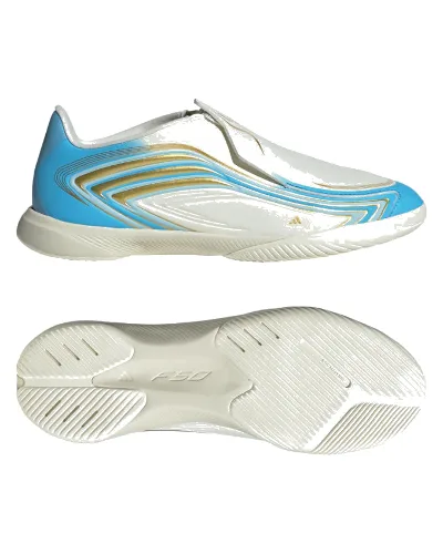 Dziecięce buty piłkarskie F50 Messi League Laceless na halę (IN)