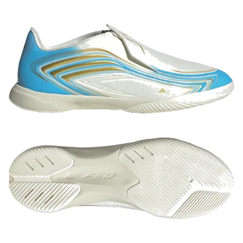 Dziecięce buty piłkarskie F50 Messi League Laceless na halę (IN)